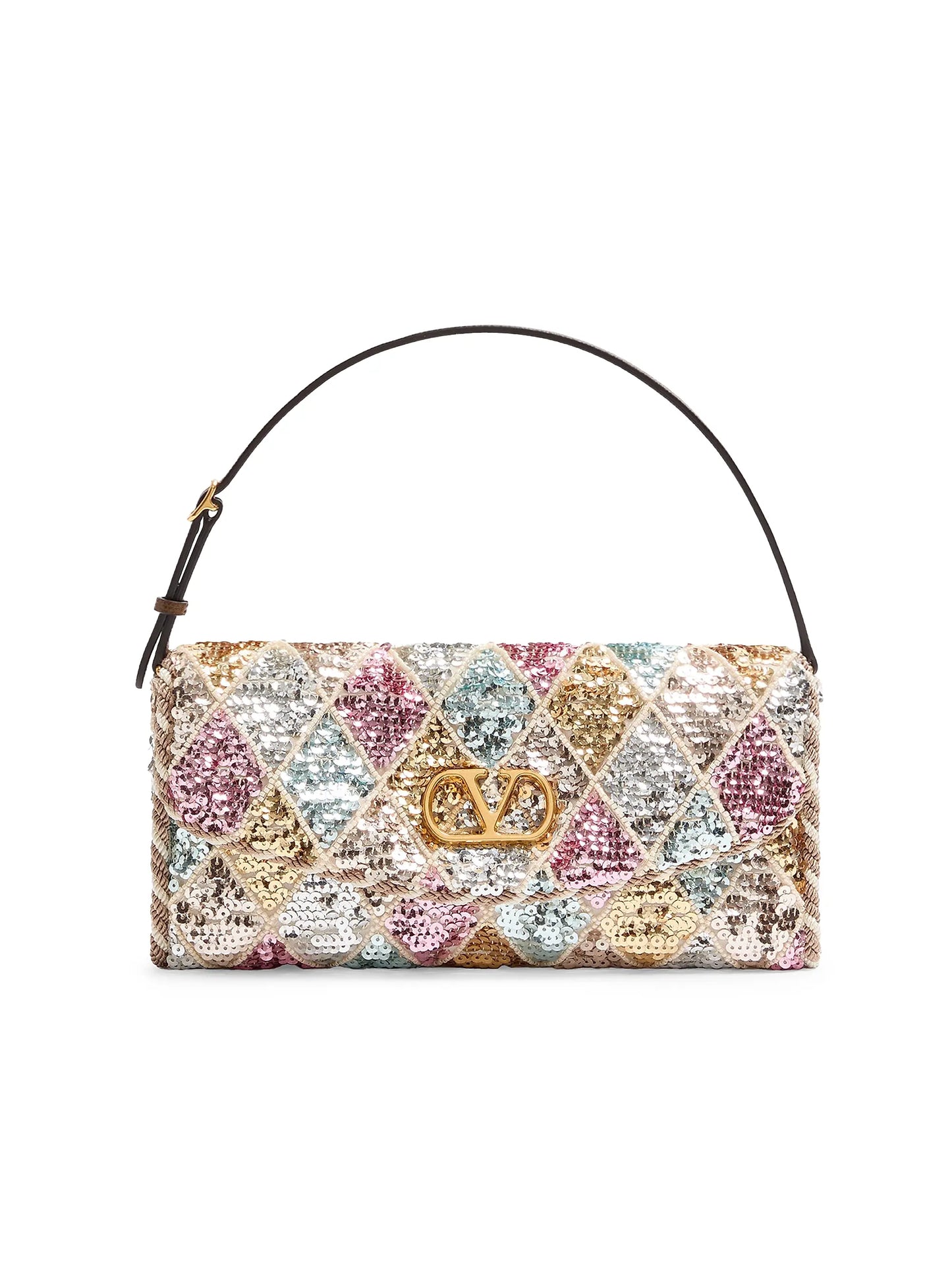 Vain Soft Small Top Handle Bag with Rhombelle Embroidery