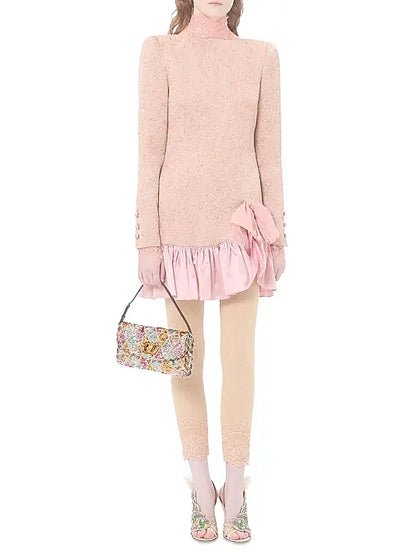 Vain Soft Small Top Handle Bag with Rhombelle Embroidery