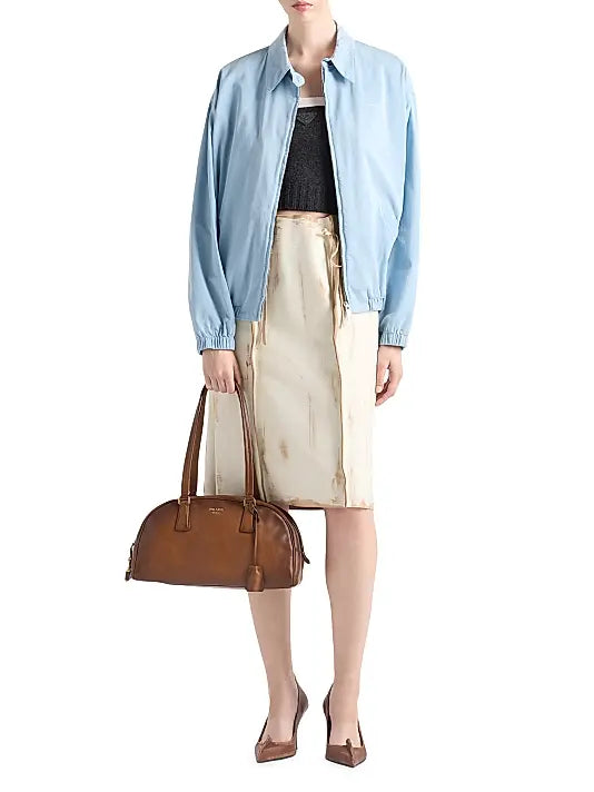 Bowling Medium Shoulder Leather Bag