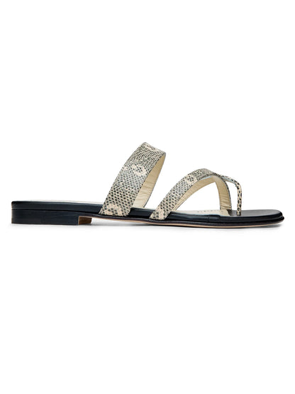 Susaperf Snake-Embossed Leather Sandals