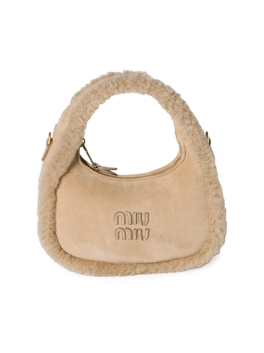 Wander Shearling Top Handle Bag