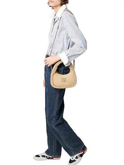 Wander Shearling Top Handle Bag