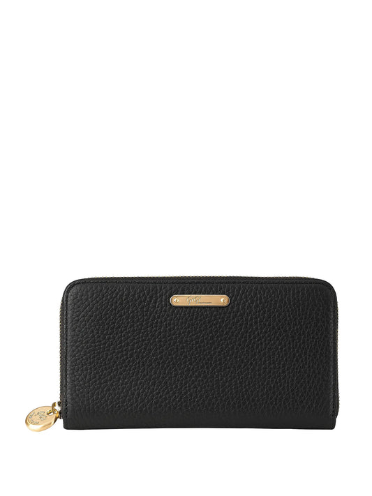 Large Leather Zip-Around Wallet