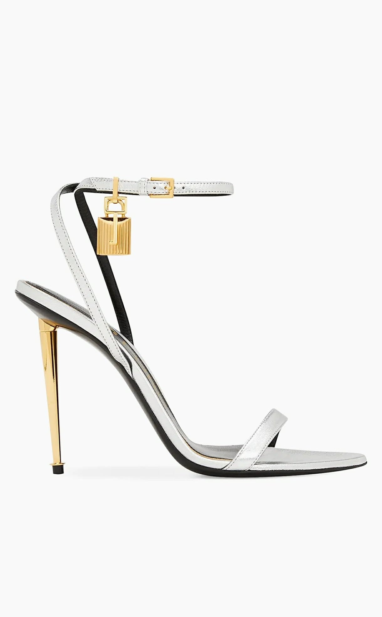05MM Metallic Leather Stiletto Sandals