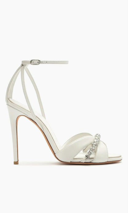 Georgina Crystal Bridal 100MM Leather Sandals