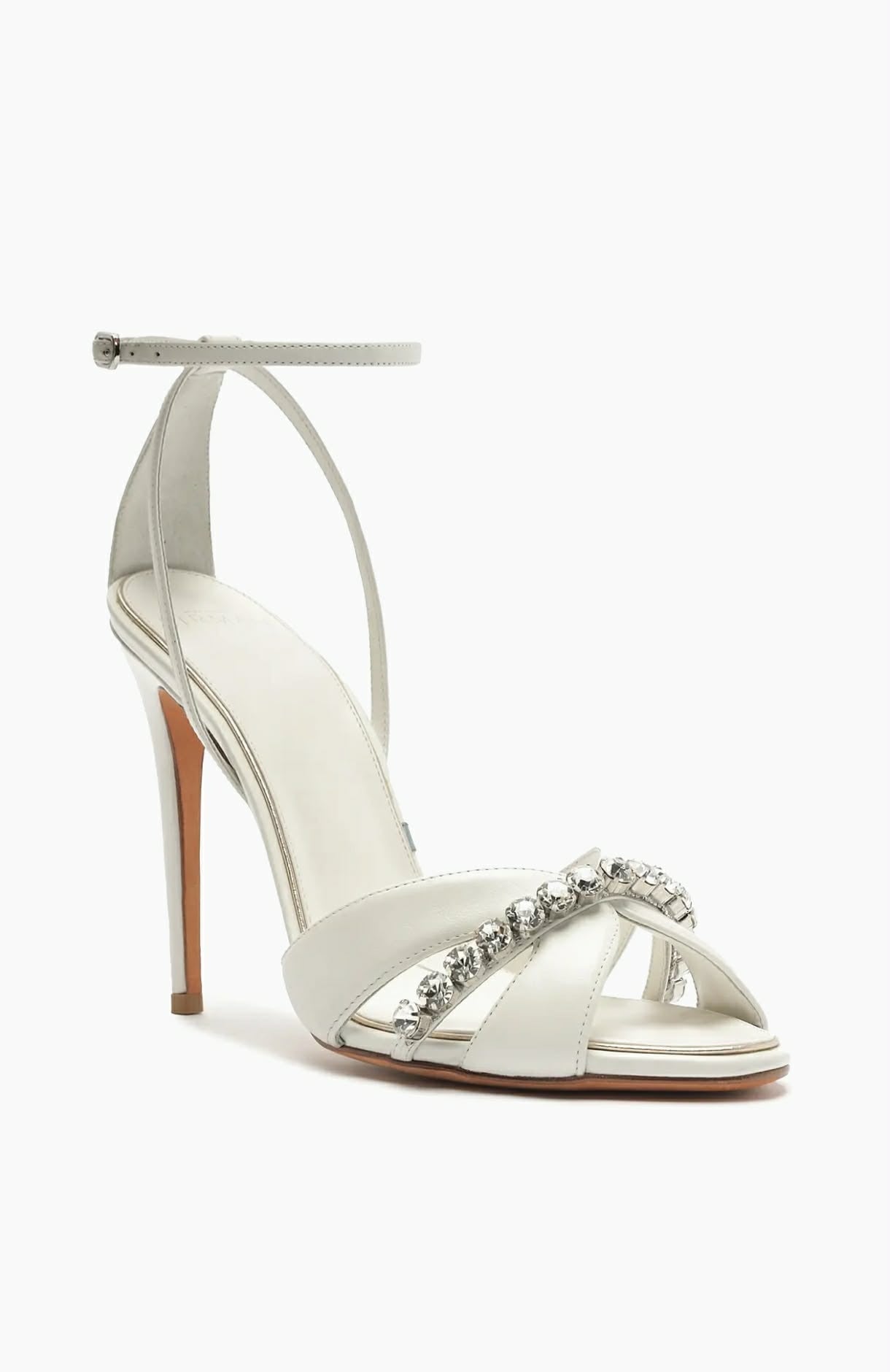 Georgina Crystal Bridal 100MM Leather Sandals