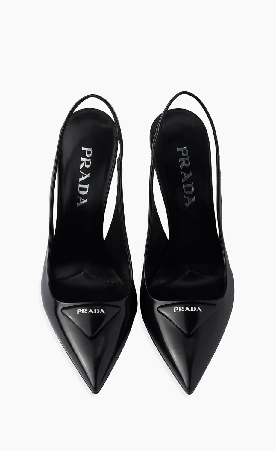 Brushed Leather 100MM Slingback Pumps