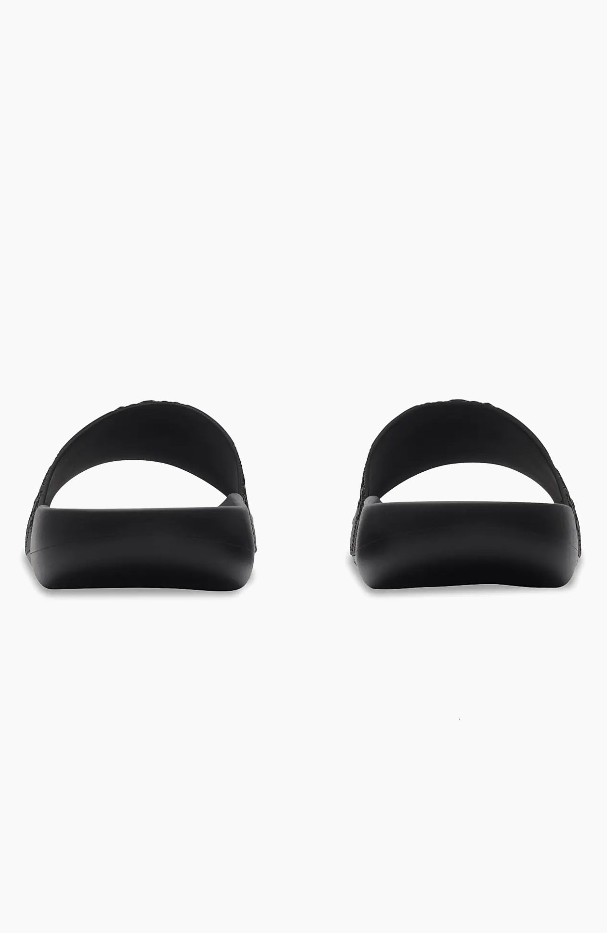 Check-Embossed Slide Sandals